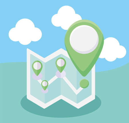 pretty location designのイラスト素材