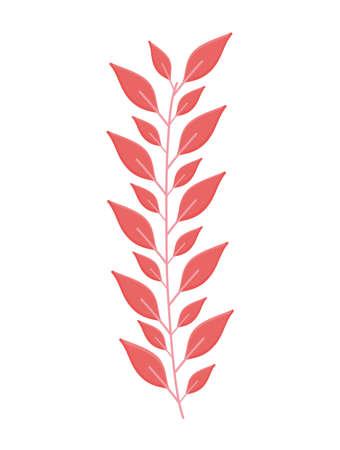 pink leaves designのイラスト素材