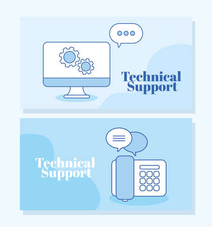 technical support cardsのイラスト素材