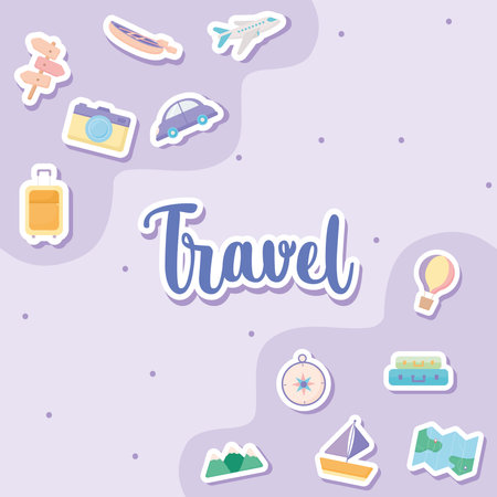 pretty travel cardのイラスト素材