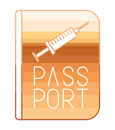 golden vaccination passport iconのイラスト素材