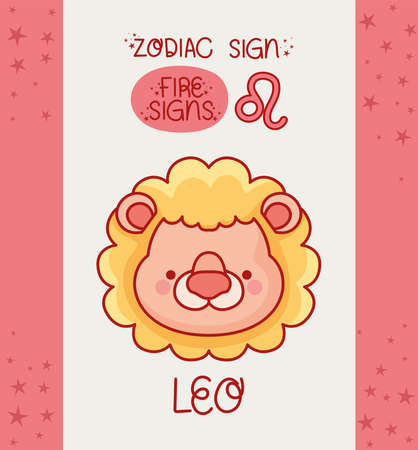 leo sign cardのイラスト素材