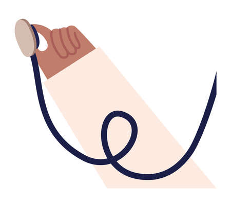 hand with stethoscopeのイラスト素材