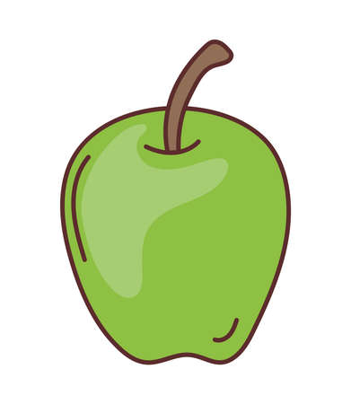 healthy green appleのイラスト素材