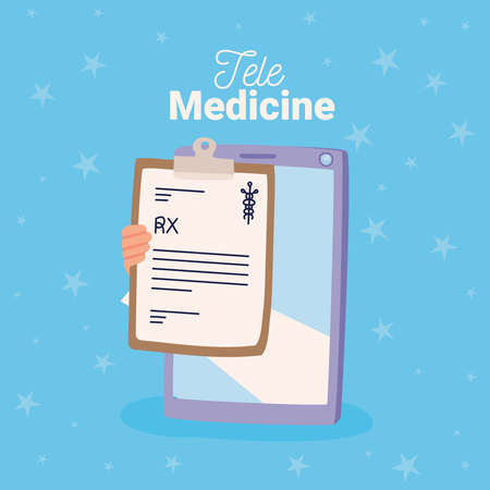 tele medicine illustrationのイラスト素材