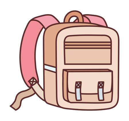 pink backpack designのイラスト素材