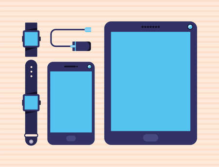 five smart devicesのイラスト素材