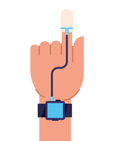 hand with sensorのイラスト素材