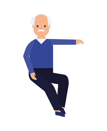 happy grandfather iconのイラスト素材