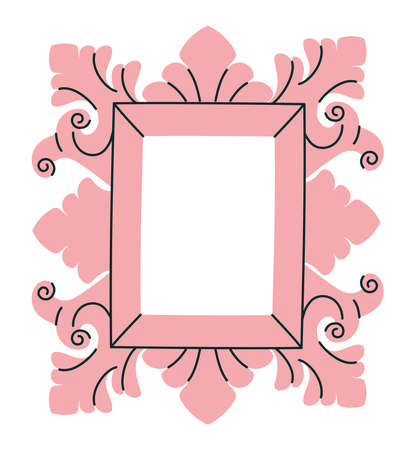 pretty pink frameのイラスト素材