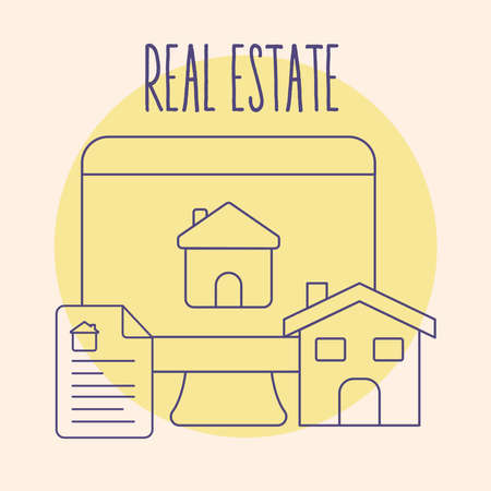 real estate cardのイラスト素材