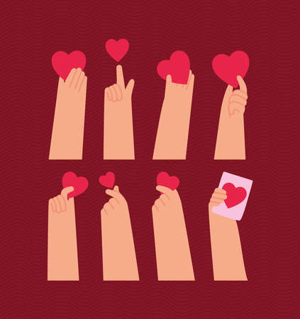 hearts and handsのイラスト素材