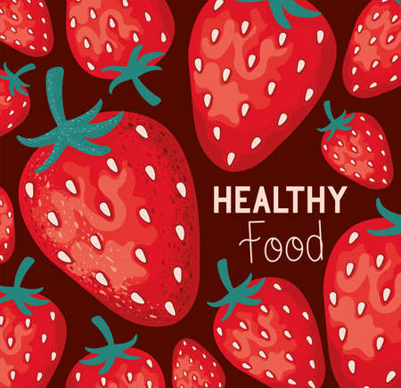 healthy food cartelのイラスト素材