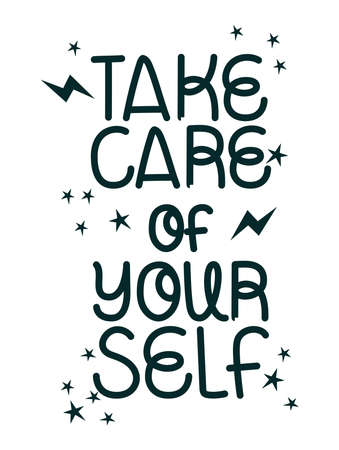 affirmation calligraphy illustrationのイラスト素材