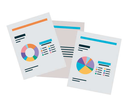 three files illustrationのイラスト素材