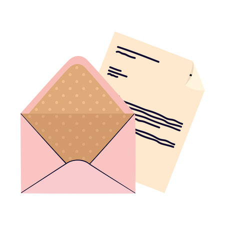 cute envelope illustrationのイラスト素材