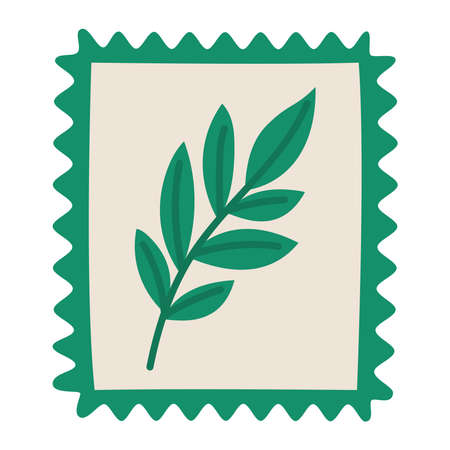 plant post stampのイラスト素材