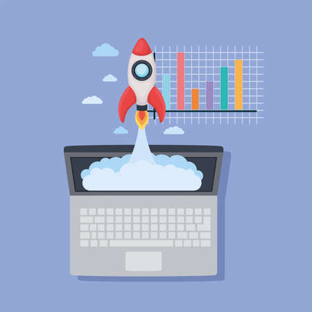 business launch illustrationのイラスト素材