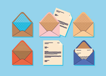 pretty letter iconsのイラスト素材