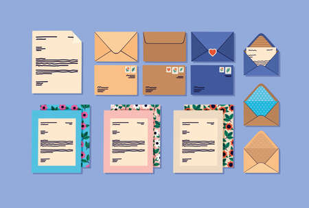 nice letter itemsのイラスト素材