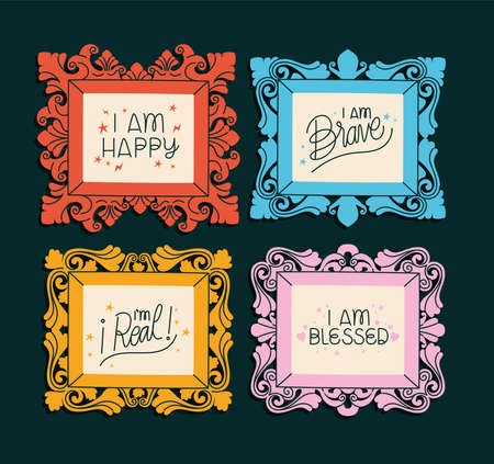 four inspiration statementsのイラスト素材