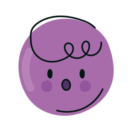 surprised face illustrationのイラスト素材