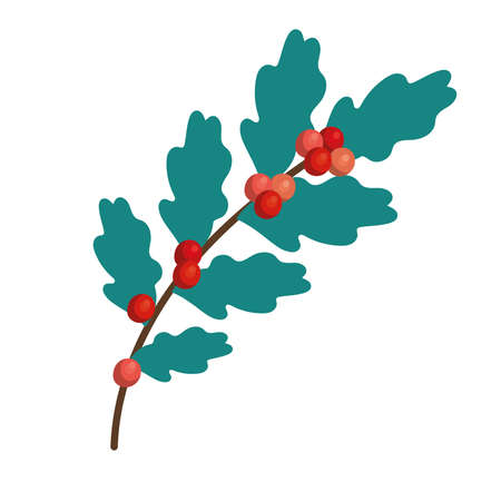 pretty mistletoe designのイラスト素材