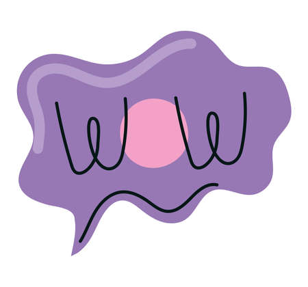 wow lettering designのイラスト素材