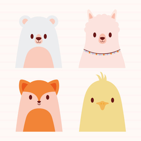 four baby animals