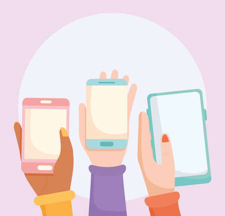 nice smartphones posterのイラスト素材