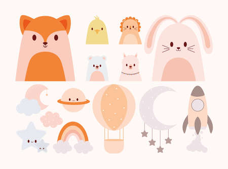 nice nursery itemsのイラスト素材