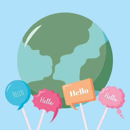 global hello cartelのイラスト素材