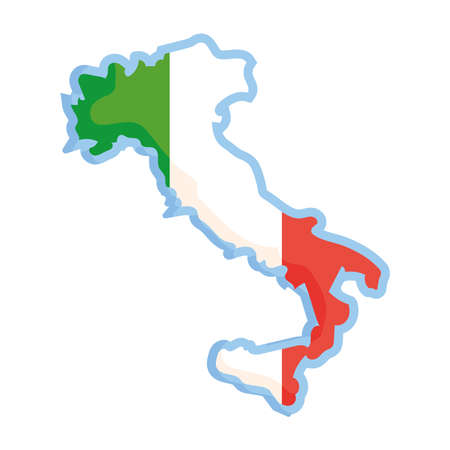 italy map silhouetteのイラスト素材