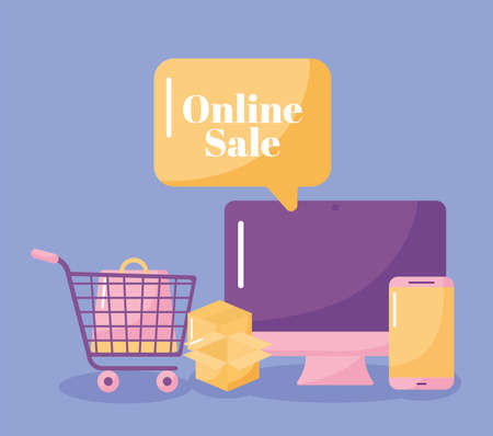 online sale illustrationのイラスト素材