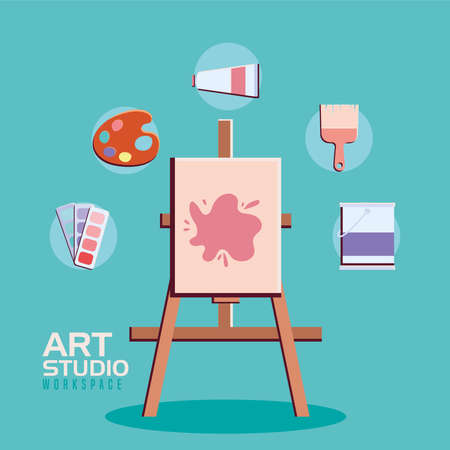 art studio designのイラスト素材