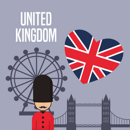 nice uk illustrationのイラスト素材