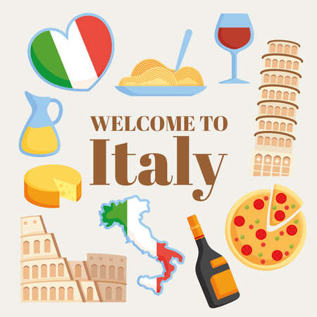 nice italy posterのイラスト素材