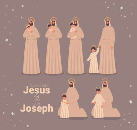 jesus and josephsのイラスト素材