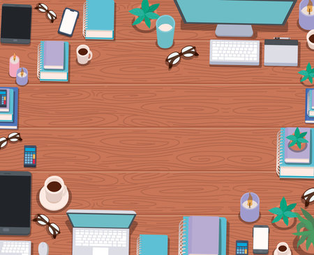 nice desk posterのイラスト素材