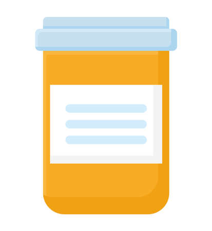 yellow medical bottleのイラスト素材