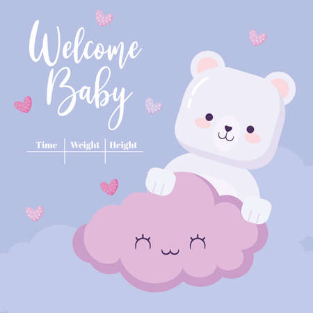 welcome baby posterのイラスト素材