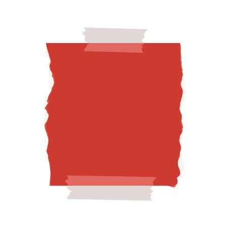 red ripped paperのイラスト素材