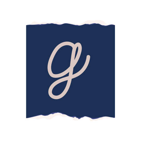 ransom paper with letter Gのイラスト素材