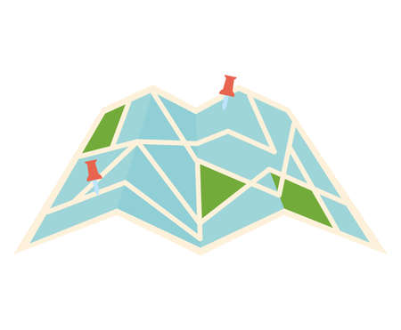 map with pinsのイラスト素材