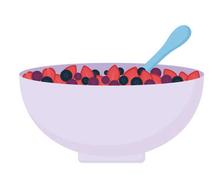 delicious cereal plateのイラスト素材