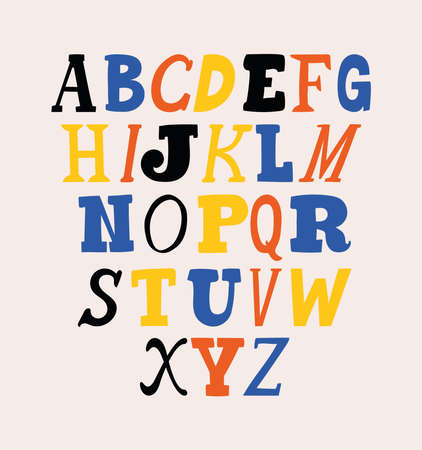 ransom note alphabet cardのイラスト素材