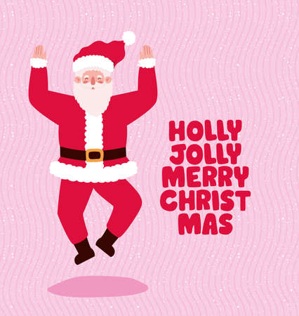 holly jolly merry christmas illustrationのイラスト素材