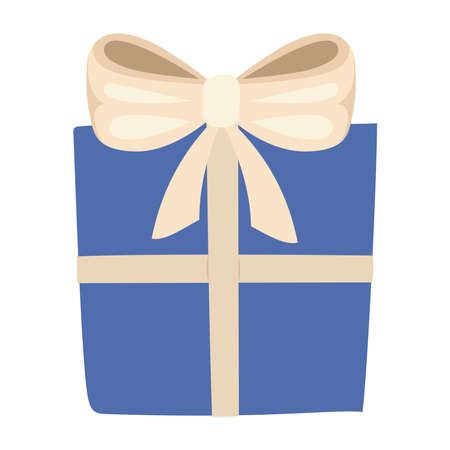 blue holiday gift boxのイラスト素材