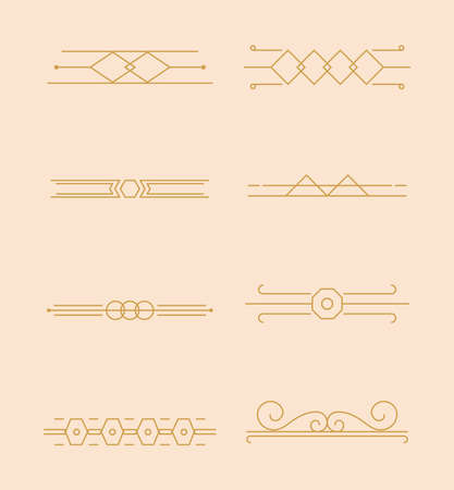 eight golden art decoのイラスト素材