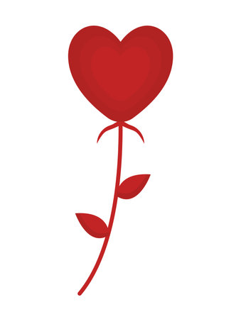 heart flower designのイラスト素材